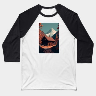 Mountain Hut Baseball T-Shirt